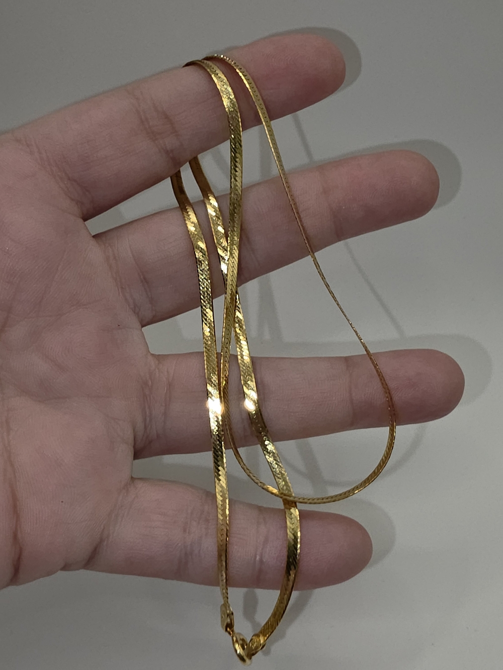 Elegant Gold-Plated Herringbone Necklace for Women